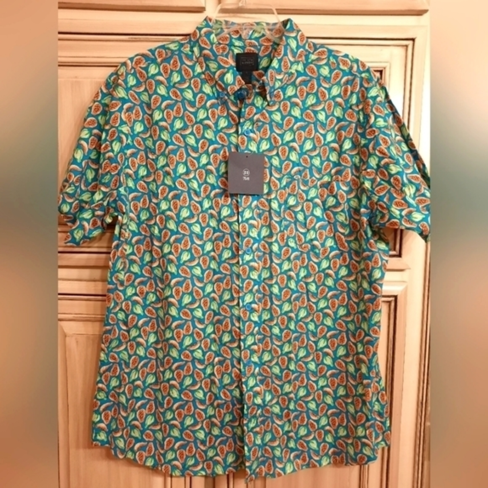 14th & Union‎ Papaya Short Sleeve Shirt! NWT MEDIUM